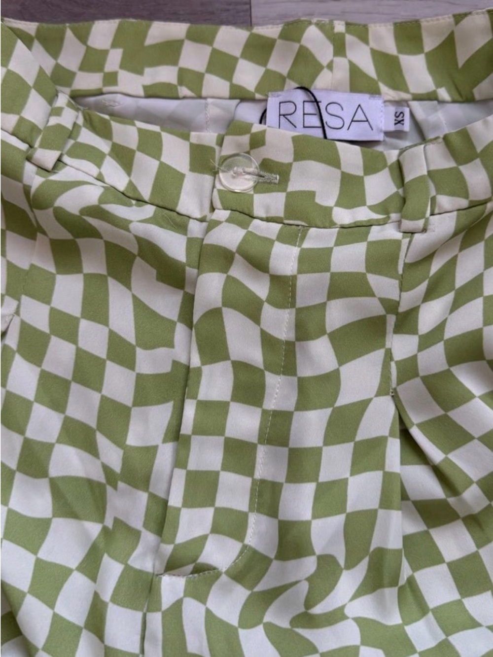Resa Sasha Checkered Wide Leg Trouser Pants XS - Picture 5 of 5